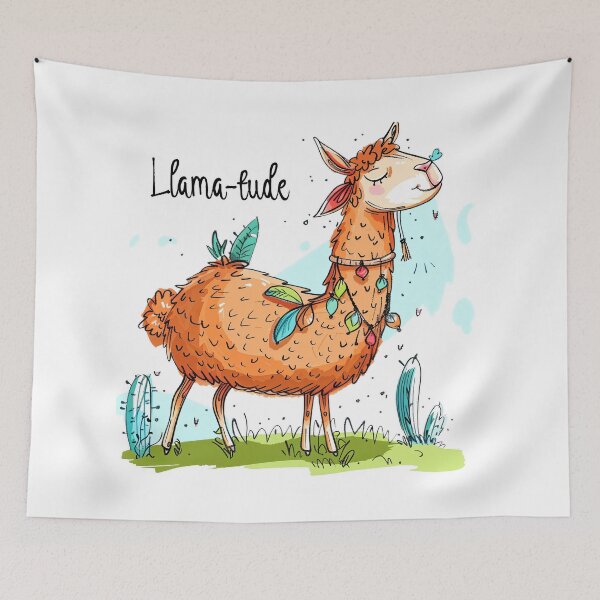 Item preview, Llama-tude: Adorable and Quirky Llama Illustration designed and sold by kjon88.