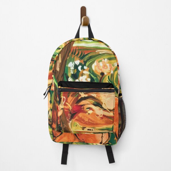 Item preview, Fox Portrait. Spring season, floral fox, vintage fox, fox painting, Edvard Munch style designed and sold by FoxVibes.