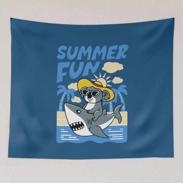 Item preview, Summer Fun Cute Koala Shark Ocean Beach Holiday  designed and sold by NosandEdgy.