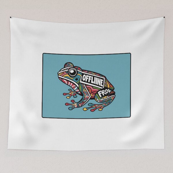 Item preview, OFFLINE BUSY FROG: Embrace the Digital Detox with a Quirky Twist designed and sold by Colorful-Garden.