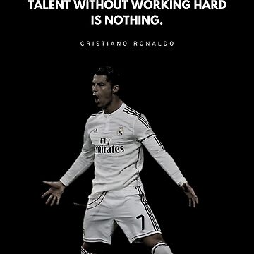 Artwork thumbnail, Cristiano Ronaldo Motivational Quote Portrait by SuccessInsanity