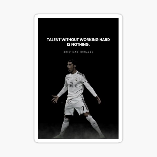 Artikel-Vorschau von Cristiano Ronaldo Motivationszitat Porträt, designt und verkauft von SuccessInsanity.