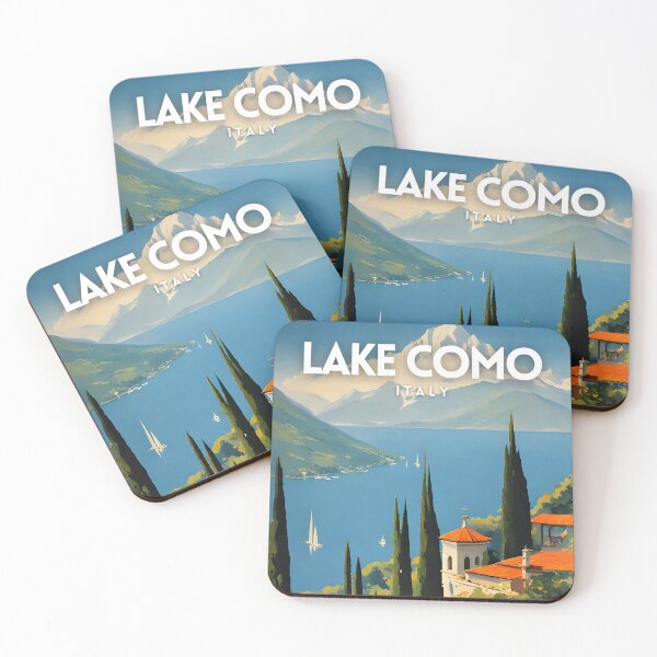 Item preview, Lake Como Retro Travel Art designed and sold by ZionPosteria.