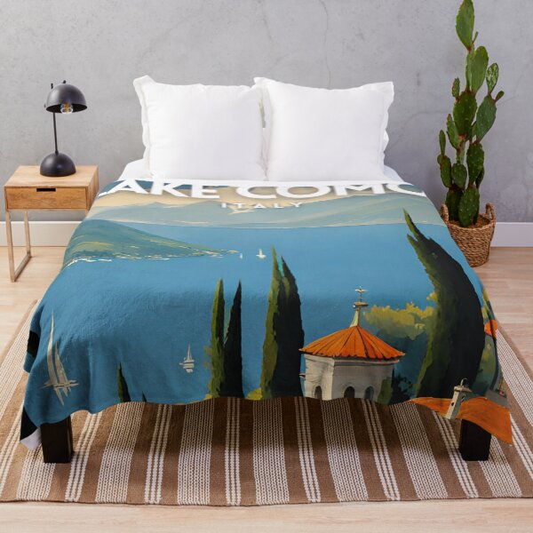 Item preview, Lake Como Retro Travel Art designed and sold by ZionPosteria.
