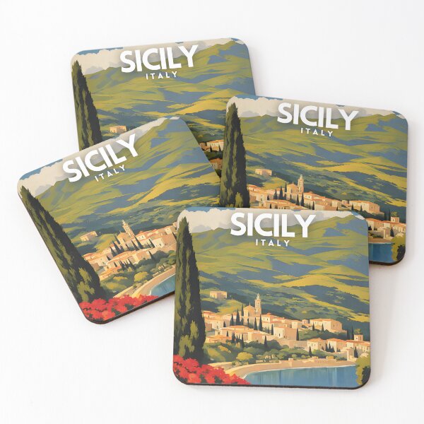 Item preview, Sicily Italy Travel Poster designed and sold by ZionPosteria.