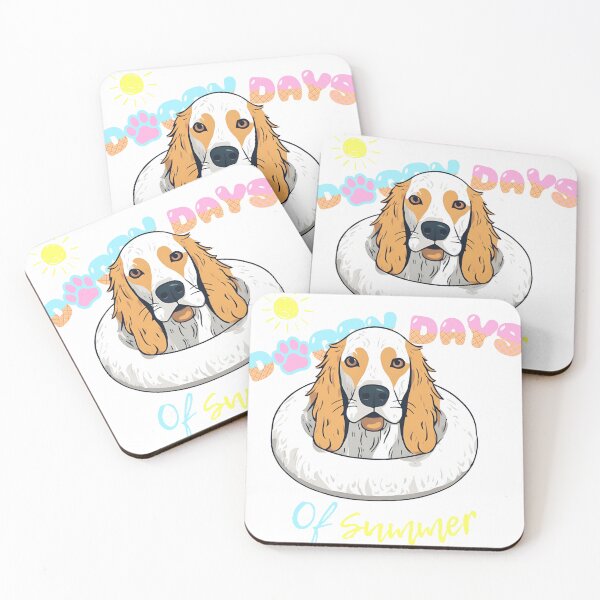 Item preview, Doggy Days of summer aesthetic summer vacation english setter dog in a swimming ring  designed and sold by GoodyPaws.