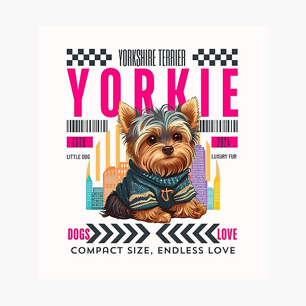 Item preview, Yorkshire terrier : little dog, luxury fur designed and sold by Peerless-Prime.
