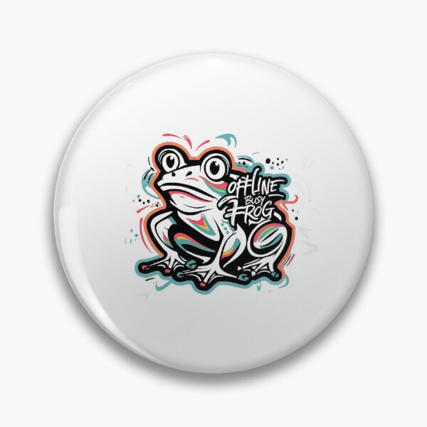 Item preview, OFFLINE BUSY FROG: Embrace the Digital Detox with a Quirky Twist designed and sold by Colorful-Garden.