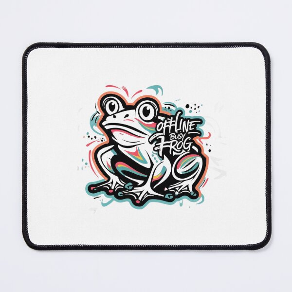Item preview, OFFLINE BUSY FROG: Embrace the Digital Detox with a Quirky Twist designed and sold by Colorful-Garden.