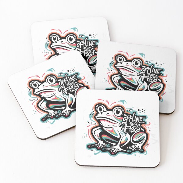 Item preview, OFFLINE BUSY FROG: Embrace the Digital Detox with a Quirky Twist designed and sold by Colorful-Garden.