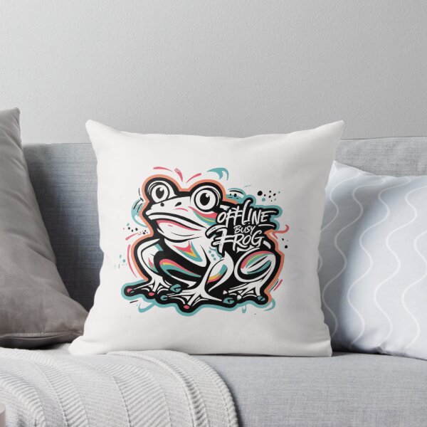Item preview, OFFLINE BUSY FROG: Embrace the Digital Detox with a Quirky Twist designed and sold by Colorful-Garden.