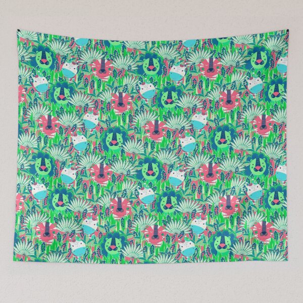 Item preview, Jungle Animals, Green-pink version designed and sold by Alex  Blud.