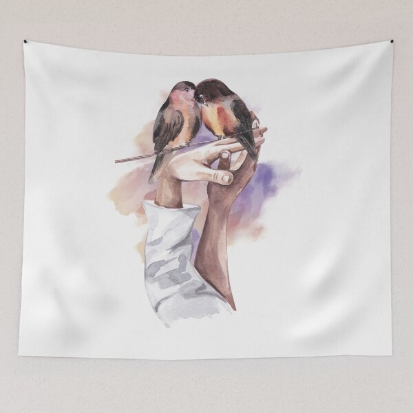 Item preview, Two hands in love, lovers' shirts, bird shirts, love shirts designed and sold by BeYourself1993.