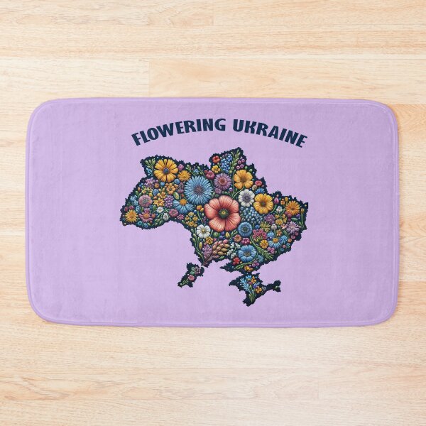 Item preview, Flowering map of Ukraine. Map of Ukraine in flowers. Embroidered map of Ukraine designed and sold by Tatty-shop.