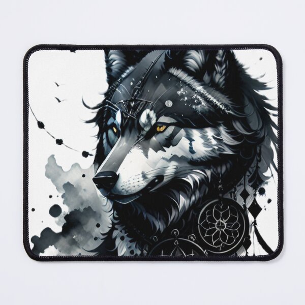 Item preview, wolf, dreamcatcher, art, print, graphics designed and sold by DonnaBlankaArt.