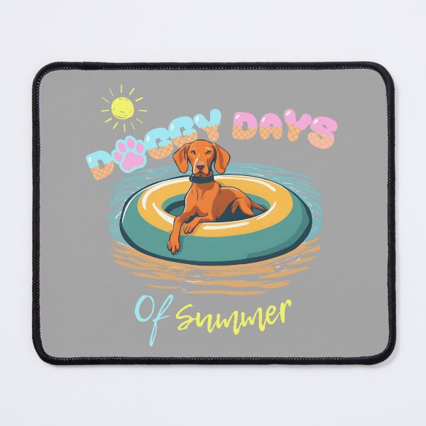 Item preview, Doggy Days of summer aesthetic summer vacation vizsla dog in a swimming ring designed and sold by GoodyPaws.