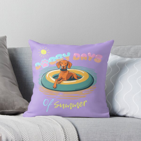 Item preview, Doggy Days of summer aesthetic summer vacation vizsla dog in a swimming ring designed and sold by GoodyPaws.