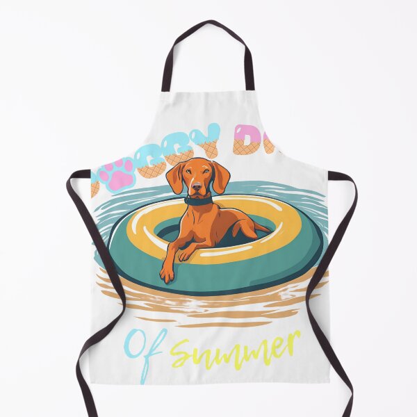 Item preview, Doggy Days of summer aesthetic summer vacation vizsla dog in a swimming ring designed and sold by GoodyPaws.