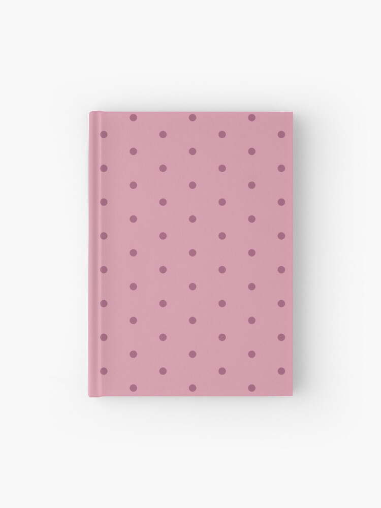 Journal, Geometric Dusky Rose Red Violet Polka Dots On Sea Pink designed and sold by Triplicate Limited