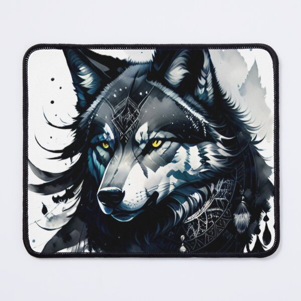 Item preview, wolf, dreamcatcher, art, print, graphics designed and sold by DonnaBlankaArt.