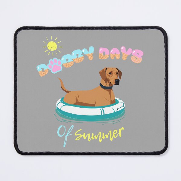 Item preview, Doggy Days of summer aesthetic summer vacation rhodesian ridgeback dog in a swimming ring  designed and sold by GoodyPaws.