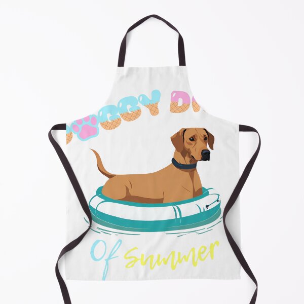 Item preview, Doggy Days of summer aesthetic summer vacation rhodesian ridgeback dog in a swimming ring  designed and sold by GoodyPaws.
