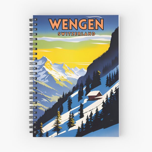 Item preview, Wengen Switzerland Vintage Travel Poster designed and sold by ZionPosteria.