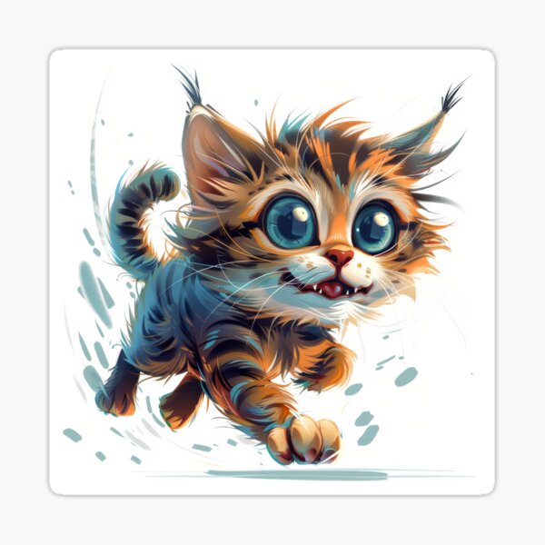 Item preview, Cat with playful paws designed and sold by wolfgangrainer.