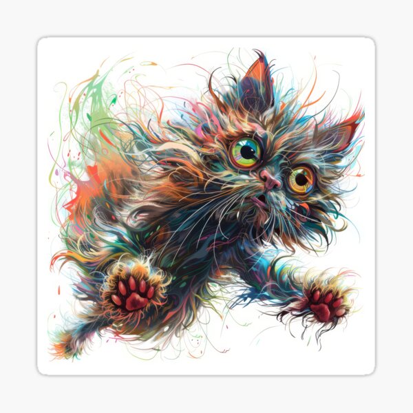 Item preview, Cat with playful paws designed and sold by wolfgangrainer.