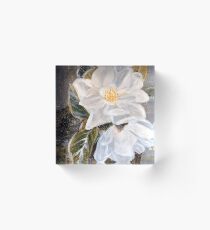 WHITE MAGNOLIA by H.Lin Acrylic Block