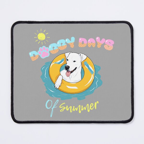 Item preview,  Doggy Days of summer aesthetic summer vacation dogo argentino dog in a swimming ring  designed and sold by GoodyPaws.