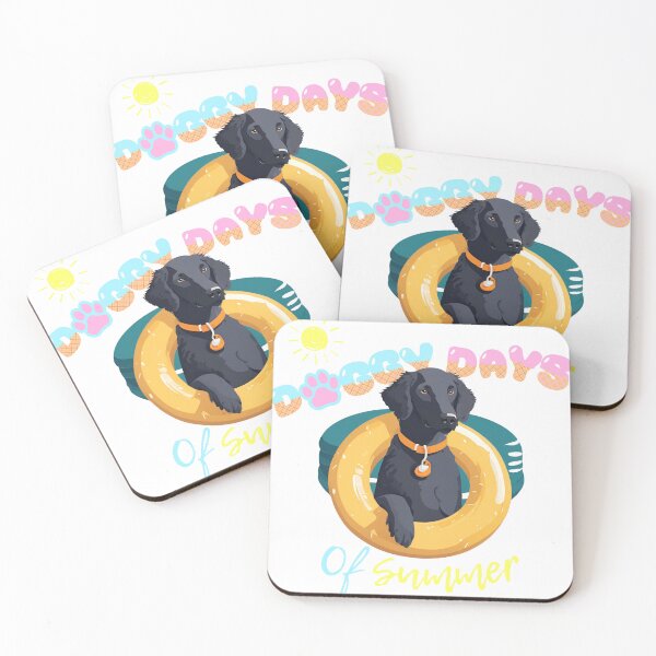 Item preview,  Doggy Days of summer aesthetic summer vacation curly coated retriever dog in a swimming ring  designed and sold by GoodyPaws.