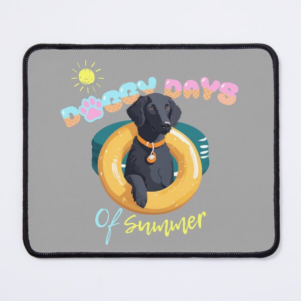 Item preview, Doggy Days of summer aesthetic summer vacation curly coated retriever dog in a swimming ring designed and sold by GoodyPaws.
