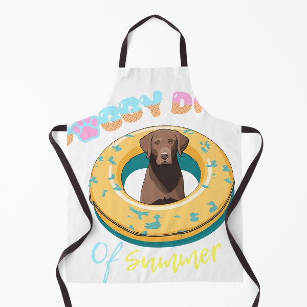 Item preview, Doggy Days of summer aesthetic summer vacation chesapeake bay retriever dog in a swimming ring designed and sold by GoodyPaws.