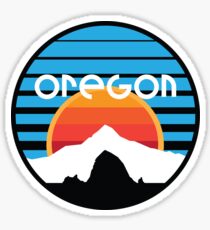 Oregon - Mt. Hood and Haystack Rock Sticker