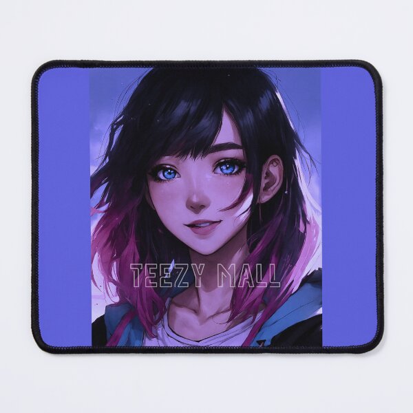 Item preview, Anime Girl With Blue Eyes and Purple Hair Design by TEEZY MALL. designed and sold by TEEZYMall7.