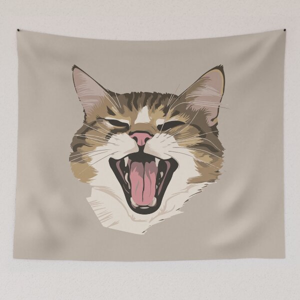 Item preview, Yawning Cat - Cute Feline Art designed and sold by MegaKicia.