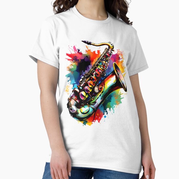 Vista previa del artículo con la obra «Saxofón», diseñado y vendido por Petersnook.