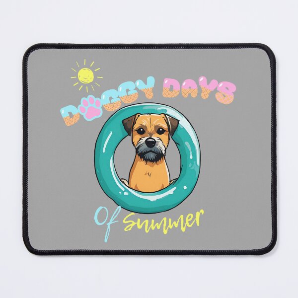 Item preview, Doggy Days of summer aesthetic summer vacation border terrier dog in a swimming ring  designed and sold by GoodyPaws.
