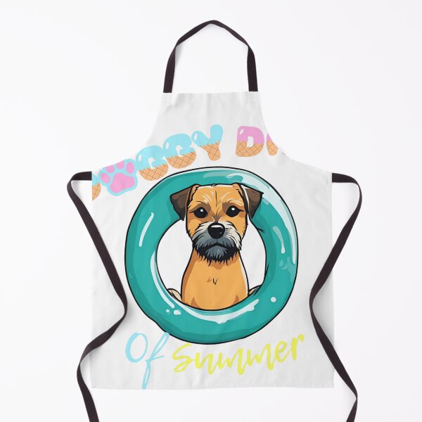 Item preview, Doggy Days of summer aesthetic summer vacation border terrier dog in a swimming ring designed and sold by GoodyPaws.