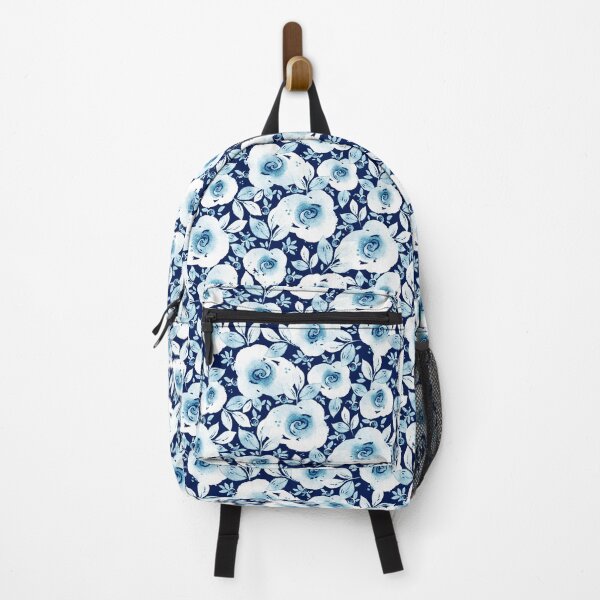 Item preview, Rose garden, Light blue on a Dark blue background designed and sold by Alex  Blud.