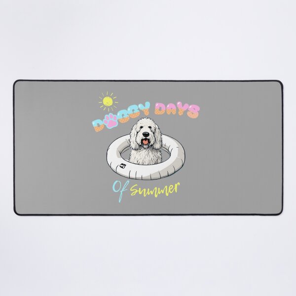 Item preview, Doggy Days of summer aesthetic summer vacation komondor dog in a swimming ring designed and sold by GoodyPaws.
