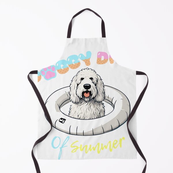 Item preview, Doggy Days of summer aesthetic summer vacation komondor dog in a swimming ring designed and sold by GoodyPaws.