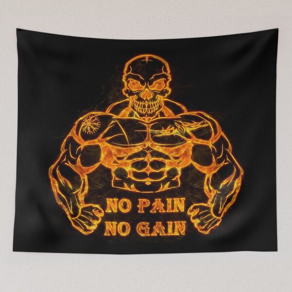 Item preview, No pain no gain, bodybuilding designed and sold by Biloyar.