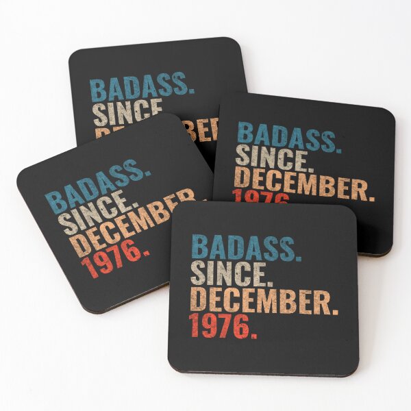 Item preview, Badass since December 1976 Vintage 1976 December birthday gift designed and sold by Teelogic.
