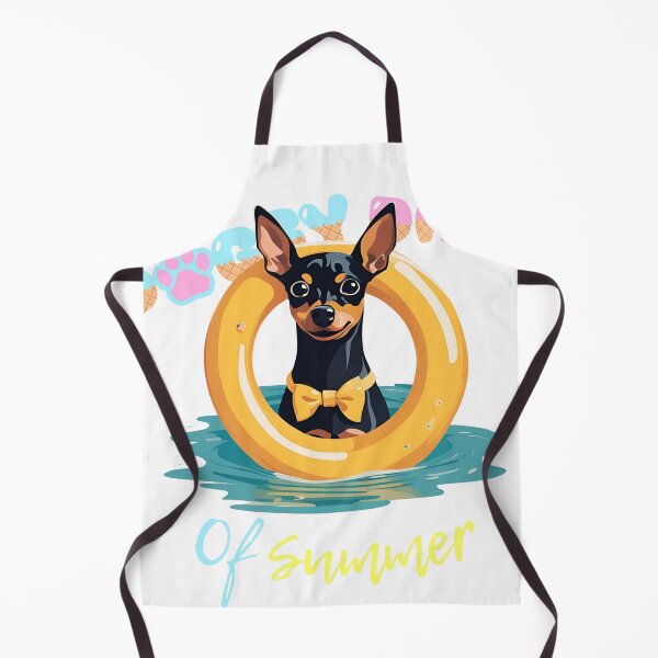 Item preview,  Doggy Days of summer aesthetic summer vacation miniature pinscher dog in a swimming ring  designed and sold by GoodyPaws.