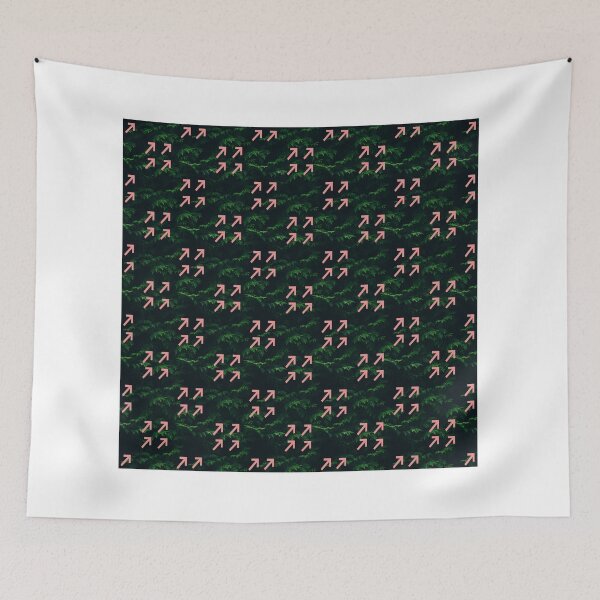 Item preview, Arrows Amidst the Pines A Delicate Pink Dance on a Verdant Canvas designed and sold by youme63.