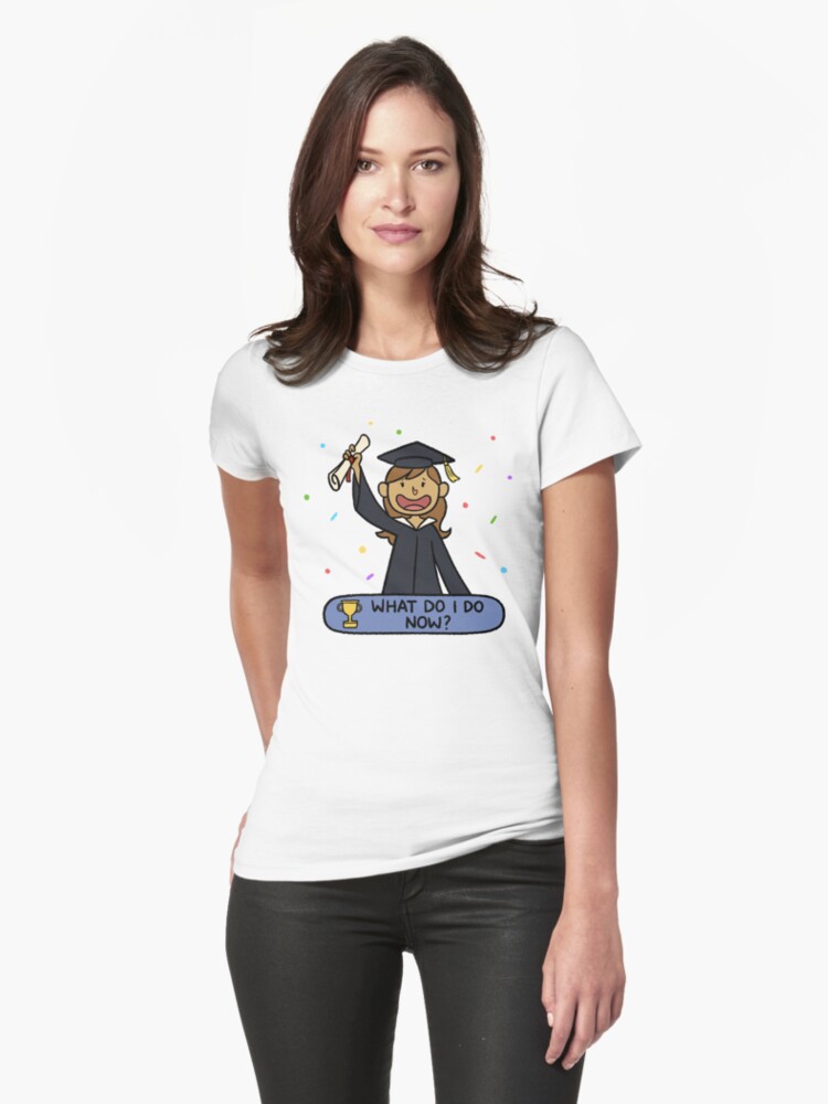 Thumbnail 1 of 3, Fitted T-Shirt, College graduation achievment designed and sold by Clueless-Hero.
