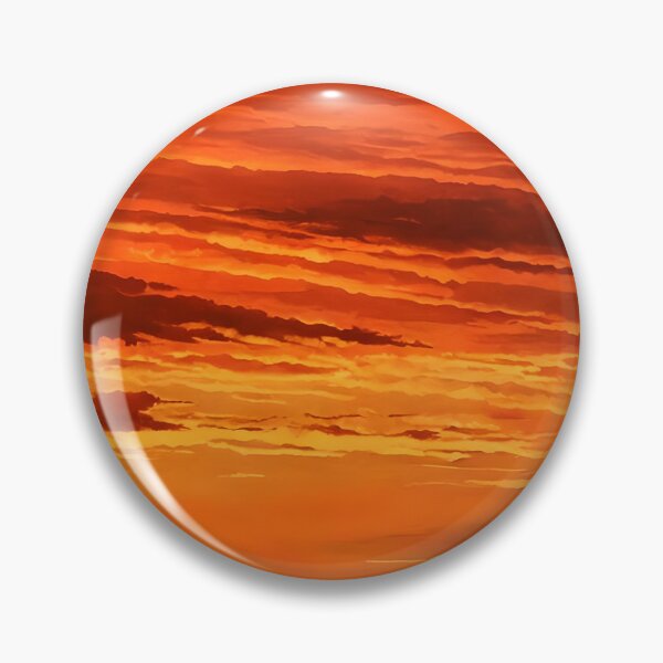 Item preview, Mountain Ridge Flame Coloured Sunset Sky designed and sold by taiche.