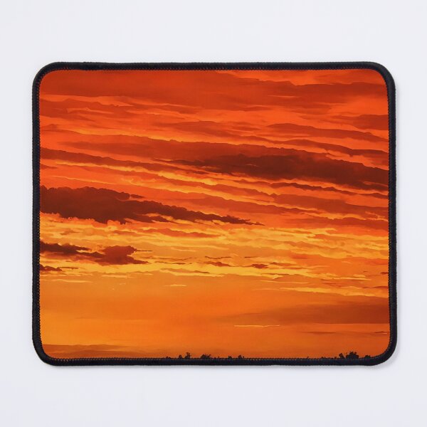 Item preview, Mountain Ridge Flame Coloured Sunset Sky designed and sold by taiche.